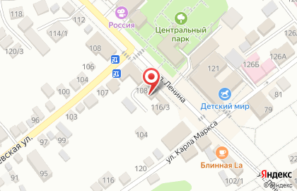 Цветочная поляна на улице Ленина на карте