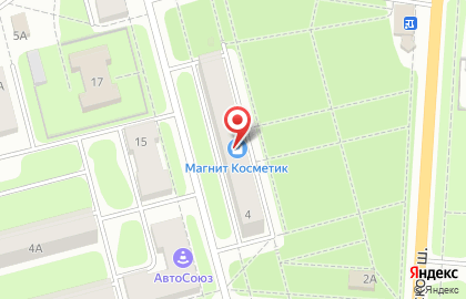 Супермаркет Магнит на улице Никонова на карте