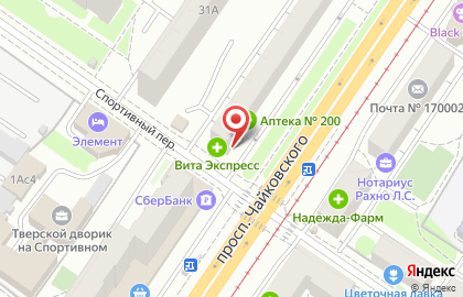 Магазин Трикотаж для Всех на проспекте Чайковского на карте