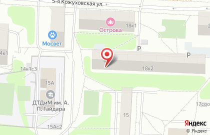 ОДС Жилищник района Южнопортовый на 5-й Кожуховской улице на карте