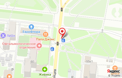Киоск по продаже печатной продукции на площади Сибиряков-Гвардейцев на карте