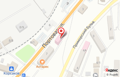 Корсаковская поликлиника на карте