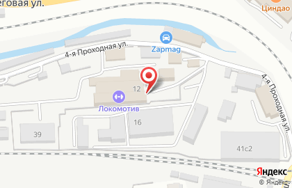 Спорткомплекс Локомотив в Первореченском районе на карте