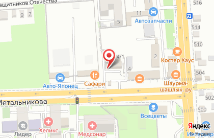 Автокомплекс Rator на улице им. Петра Метальникова на карте