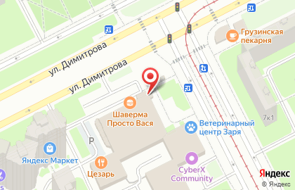 Магазин по продаже овощей и фруктов в Фрунзенском районе на карте