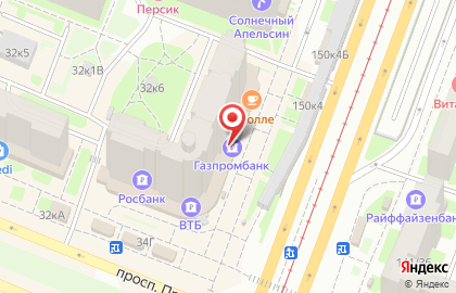 Банкомат ВТБ на проспекте Просвещения, 34 на карте
