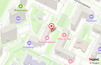 Участковый пункт полиции район Люблино на улице Маршала Баграмяна на карте