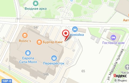 Европа в Центральном районе на карте