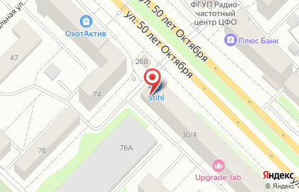ОАО Банкомат, Газпромбанк на улице 50 лет Октября на карте