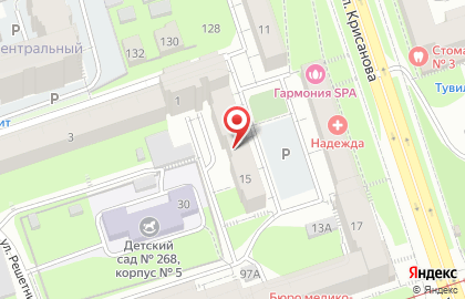 Паук в Дзержинском районе на карте