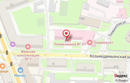 Поликлиника №3 в Великом Новгороде на карте