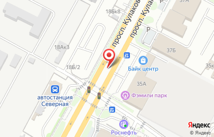Рекламный щит 3х6м. на проспекте Кулакова на карте