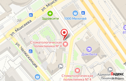 Стоматологическая поликлиника №4 в Ленинском районе на карте