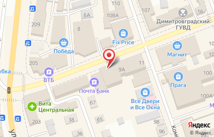 Салон связи МегаФон на улице Гагарина на карте