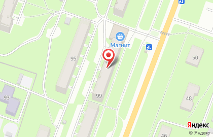 Гипермаркет Магнит в Твери на карте