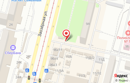 Киоск фастфудной продукции на Заозёрной улице на карте