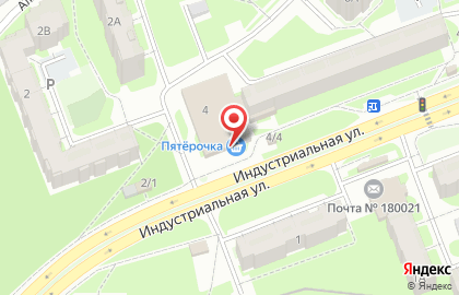 Супермаркет Пятёрочка на Индустриальной улице на карте