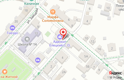 Продовольственный магазин Ласточка на улице Пушкина на карте