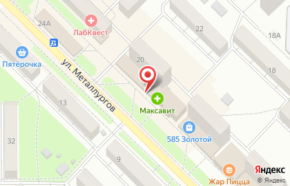 Офис продаж Билайн на улице Металлургов на карте