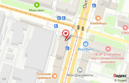 Мясная лавка Ем на Октябрьской улице на карте