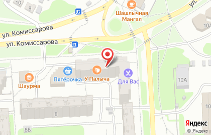 Магазин замороженных продуктов Элика на улице Комиссарова на карте