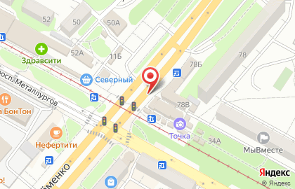 Оператор связи Билайн на проспекте Металлургов на карте