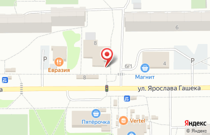 Банкомат Газпромбанк на улице Ярослава Гашека на карте