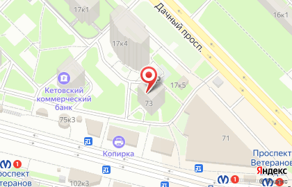 Магазин косметики и лаков для ногтей Krasotkapro.ru на метро Проспект Ветеранов на карте