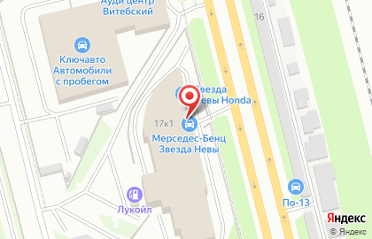 Автосалон Звезда Невы в Санкт-Петербурге на карте