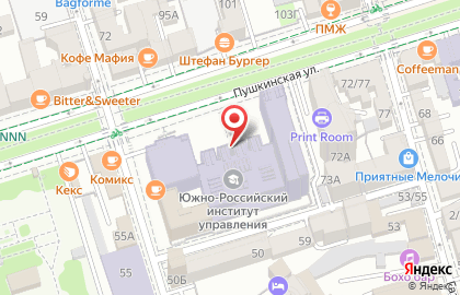 Южно-Российский институт управления, филиал РАНХиГС на Пушкинской улице на карте