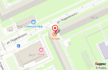Булочная Сёстры на Товарищеском проспекте на карте