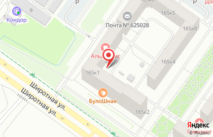 Искорки на Широтной улице на карте