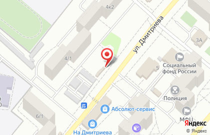 Кондитерский магазин Рахат на улице Дмитриева на карте