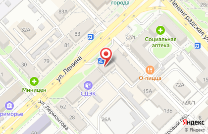 Магазин расходных материалов для салонов красоты Моделон на улице Ленина на карте