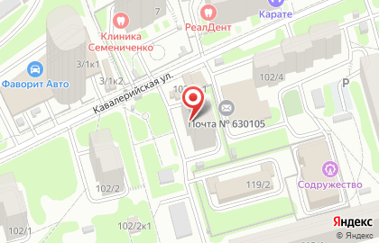 Парикмахерская Зарина в Заельцовском районе на карте