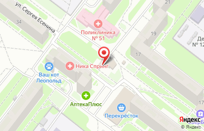 Магазин кондитерских изделий Вкусняшкин на улице Сергея Есенина на карте
