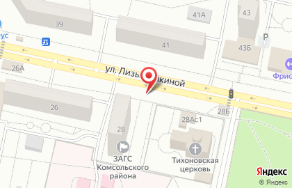 Автостоянка Ночная автостоянка на ул. Лизы Чайкиной, 28в на карте