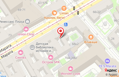 Филиал по Центральному району г. Санкт-Петербурга Федеральная служба исполнения наказаний на карте