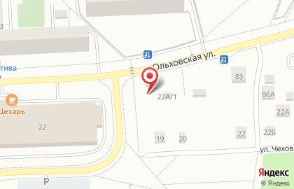 Автостоянка на Ольховской, 22а на карте