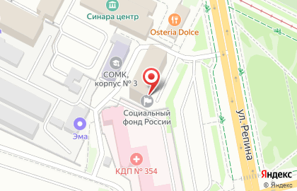 Отделение Управление Пенсионного фонда РФ на Верх-Исетском бульваре на карте