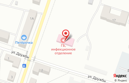 Кировская центральная районная больница на улице Ленина в Отрадном на карте