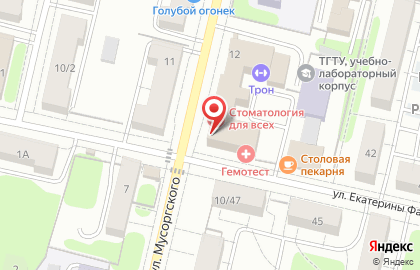 Торговая компания Московские окна на улице Мусоргского на карте