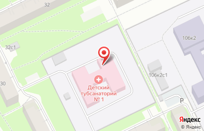 Детский противотуберкулезный санаторий в Архангельске на карте