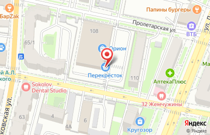 Супермаркет Перекресток на Пролетарской улице на карте