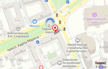 Парикмахерская Василиса в Ставрополе на карте