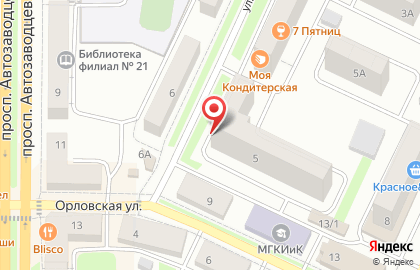 Продуктовый магазин Алиса на улице Инструментальщиков на карте