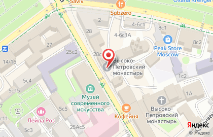 Высоко-Петровский мужской монастырь Надвратный храм Покрова Пресвятой Богородицы на карте