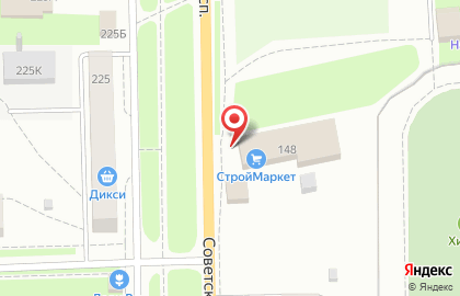 Торговая компания СтройМаркет на Советском проспекте на карте