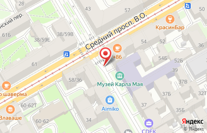 Диана в Василеостровском районе на карте