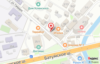 Ремонтная мастерская в Лазаревском районе на карте